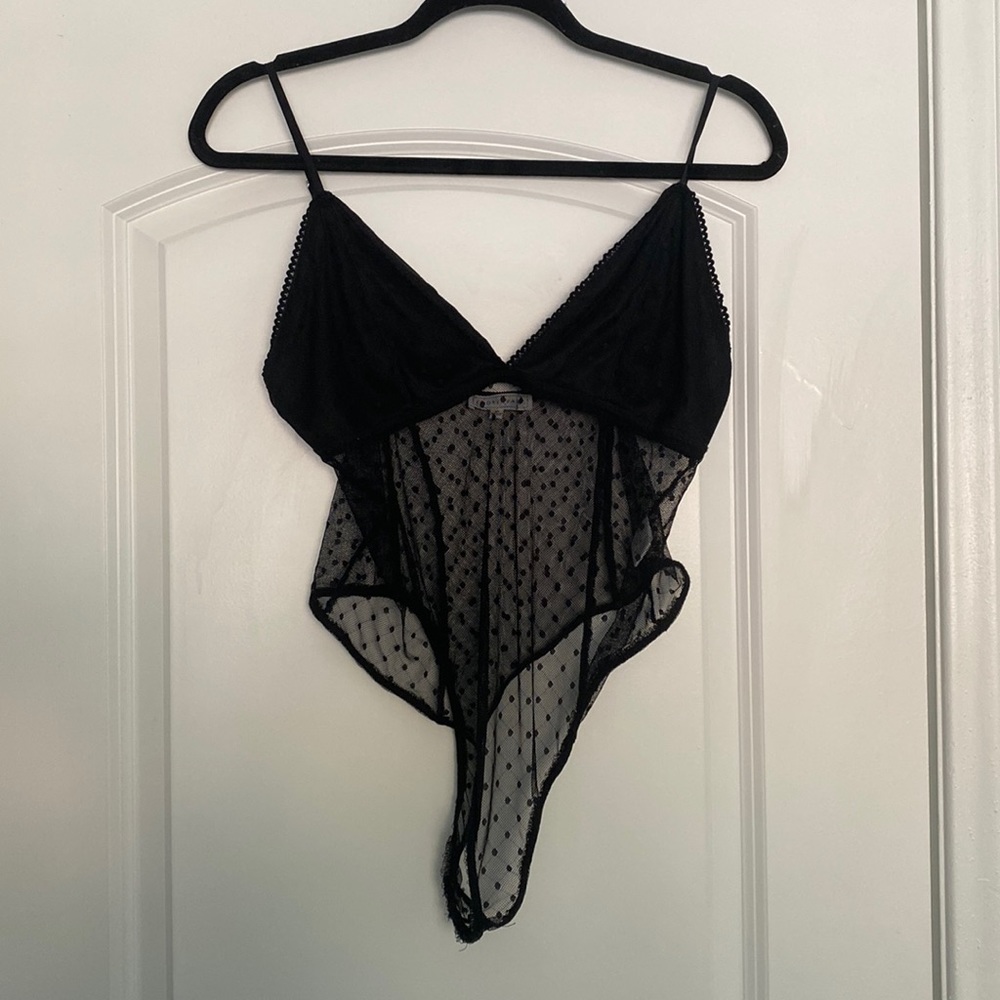 Lace Polka Dot Body Suit